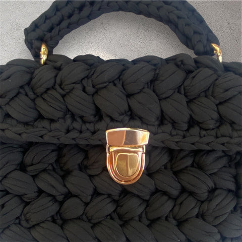 Borsa in fettuccia Odette nera
