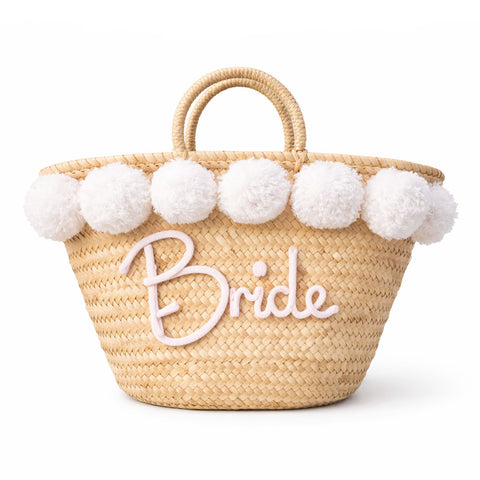 Borsa in paglia personalizzata Bride Coffa per sposa