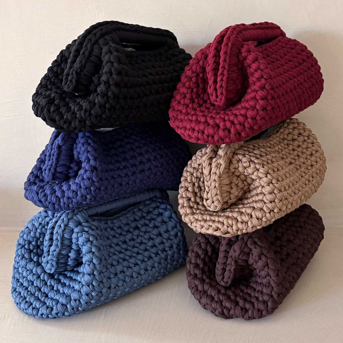 Borsa Crochet Clutch all'Uncinetto Lycra