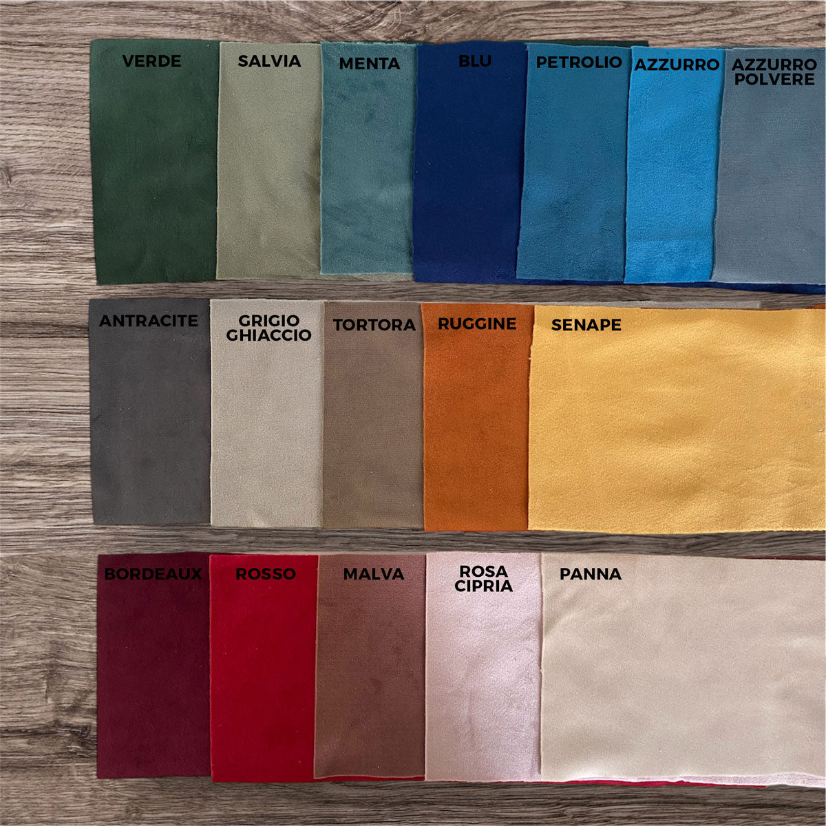 Cartella colori velluto