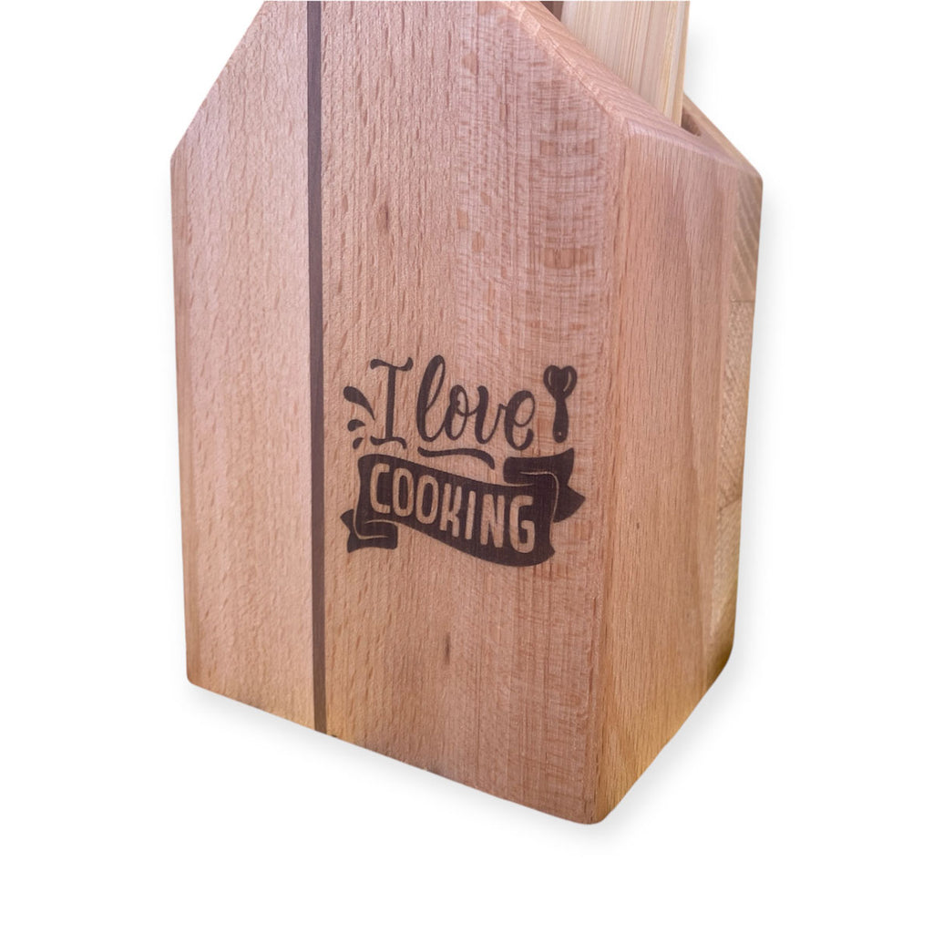 Casetta porta mestoli personalizzata in legno