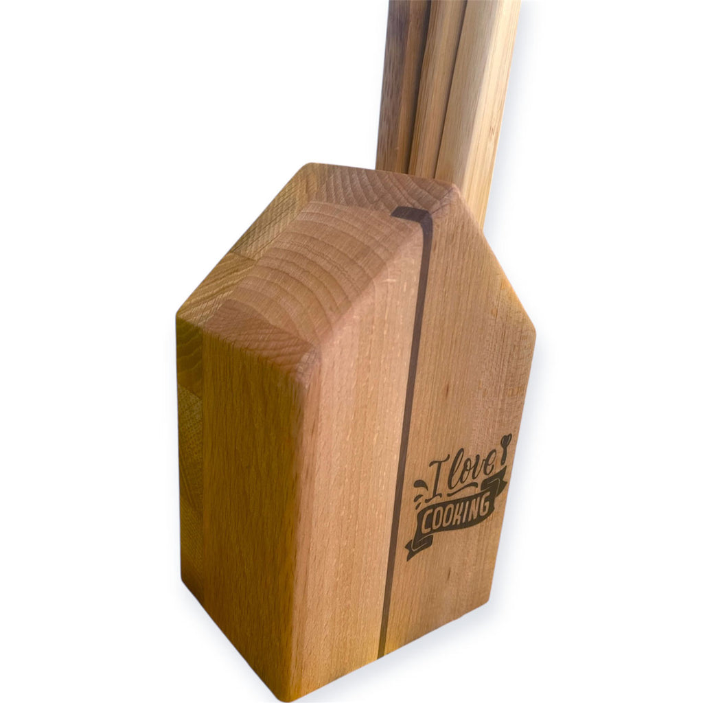 Casetta porta mestoli personalizzata in legno