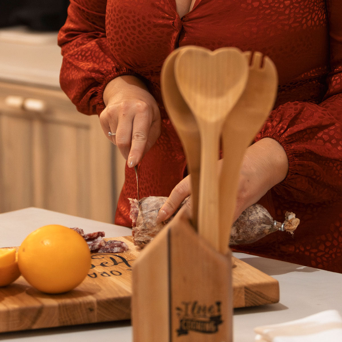 Casetta porta mestoli personalizzata in legno