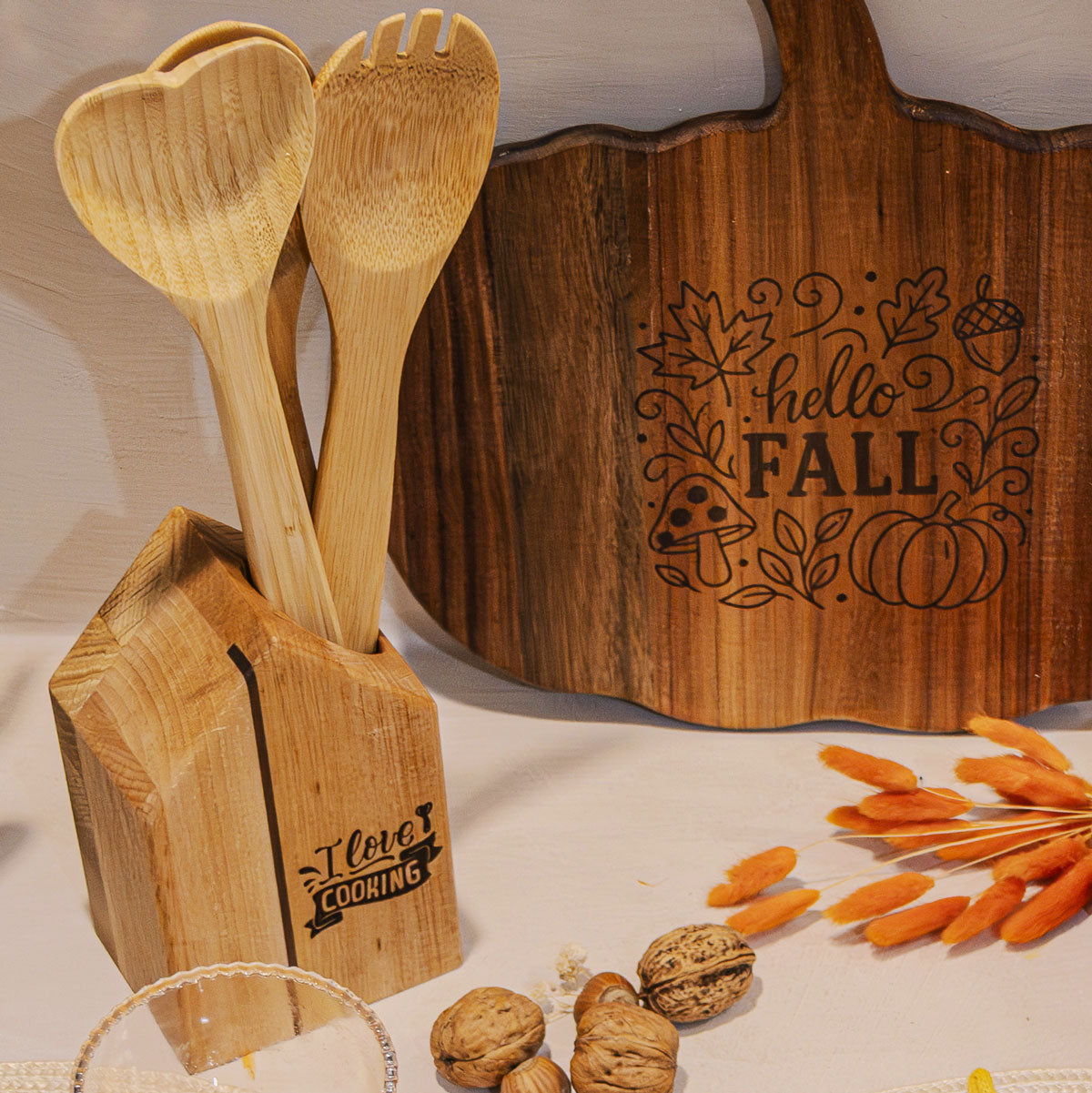 Casetta porta mestoli personalizzata in legno