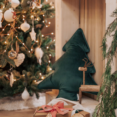 Cuscino Albero di Natale in Velluto