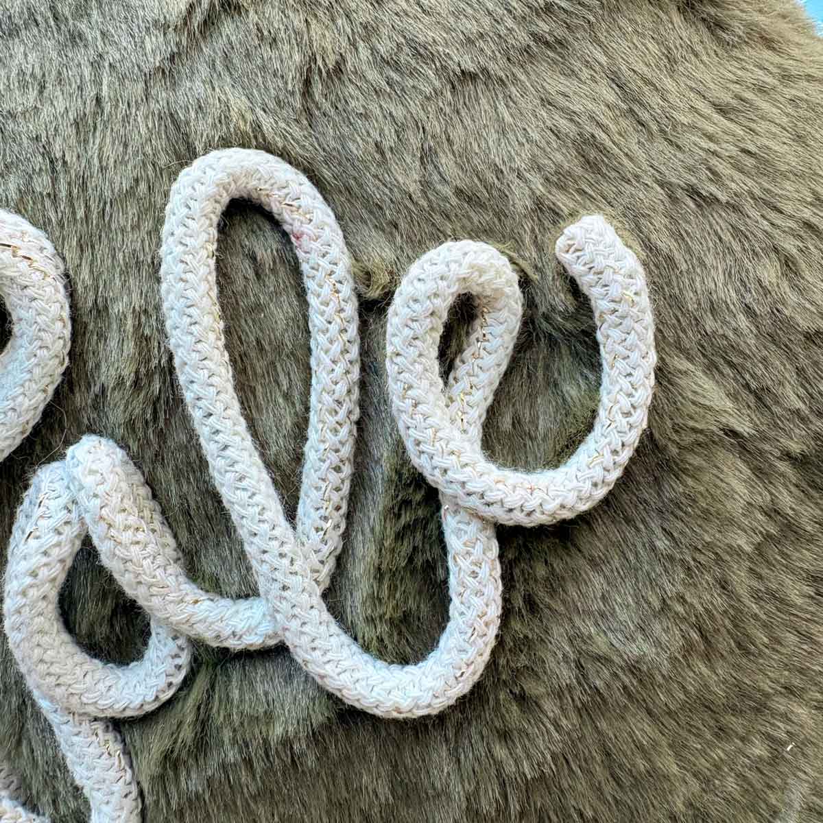 Cuscino Albero di Natale in Pelliccia con Scritta Personalizzata