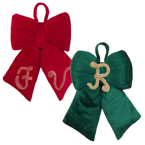Fiocco in velluto personalizzabile con iniziali