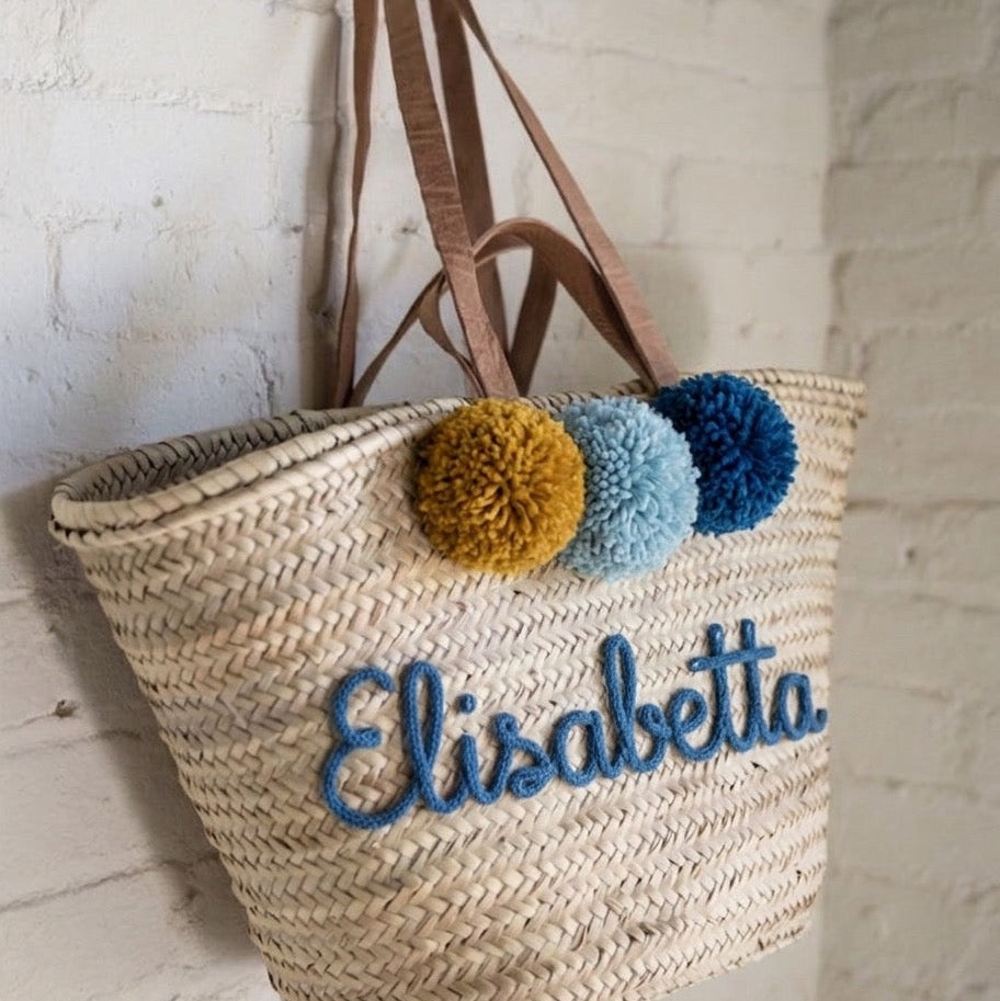 Borsa in paglia con nome