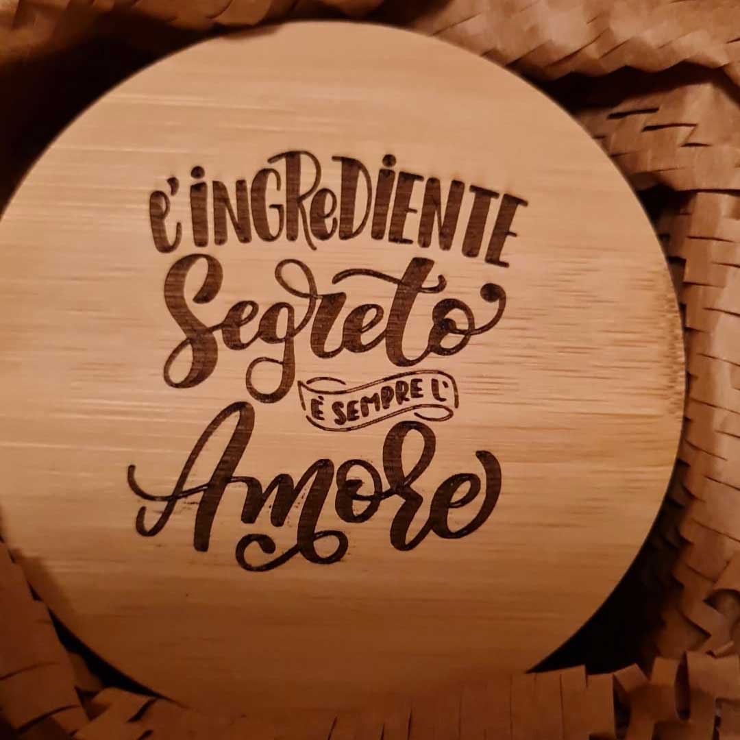 Matterello alberi di natale e barattolo biscotti con incisione