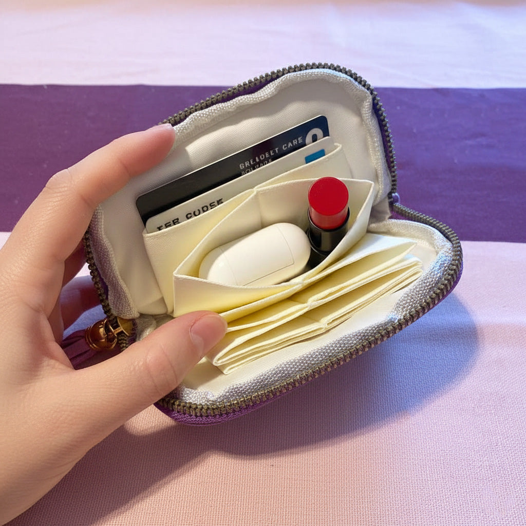 Pochette in velluto porta tutto con iniziale