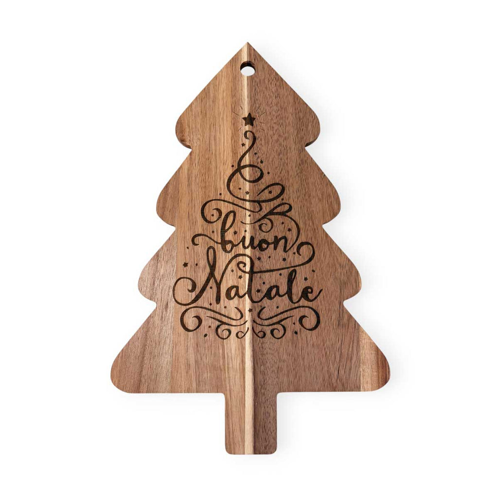 Tagliere albero legno buon natale