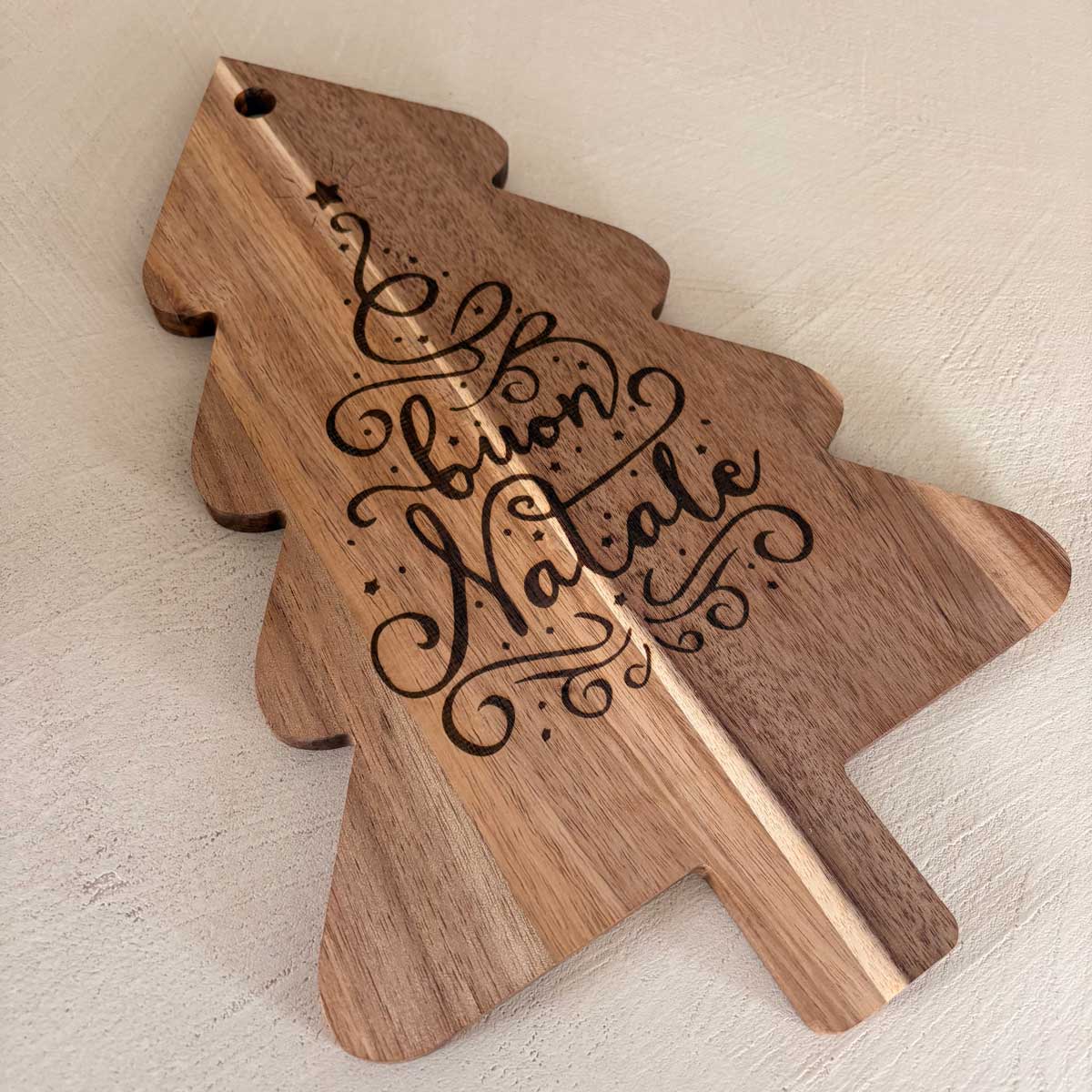 Tagliere albero legno buon natale