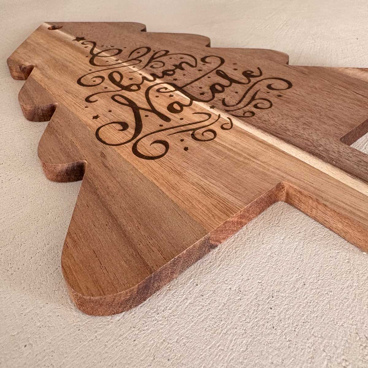 Tagliere albero legno buon natale