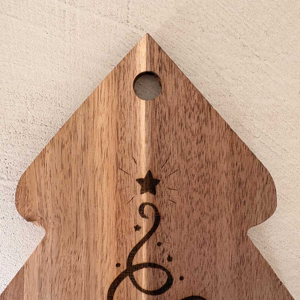 Tagliere albero legno buon natale