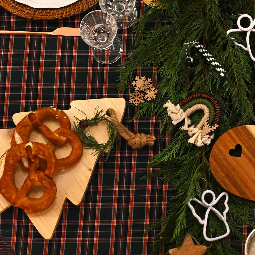 Tagliere in legno a forma di albero di Natale