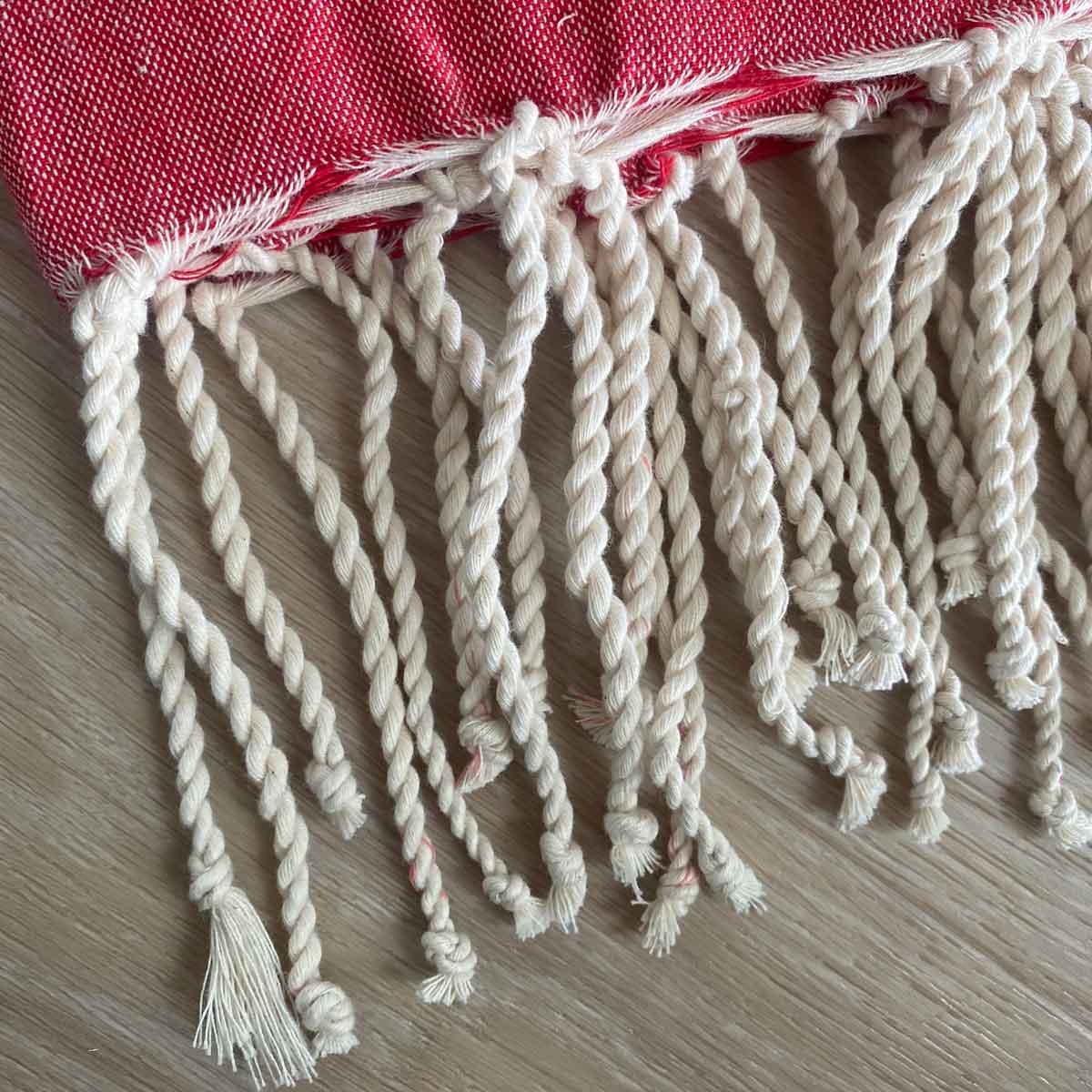 Telo mare fouta cotone rosso corallo