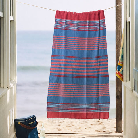 Fouta in cotone corallo