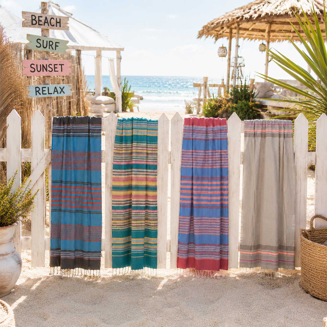 Telo mare fouta cotone colorato