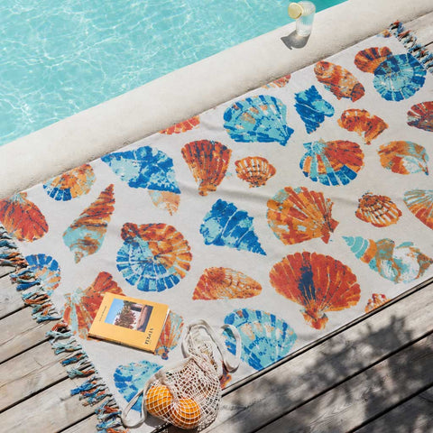 Fouta pareo stampa conchiglie