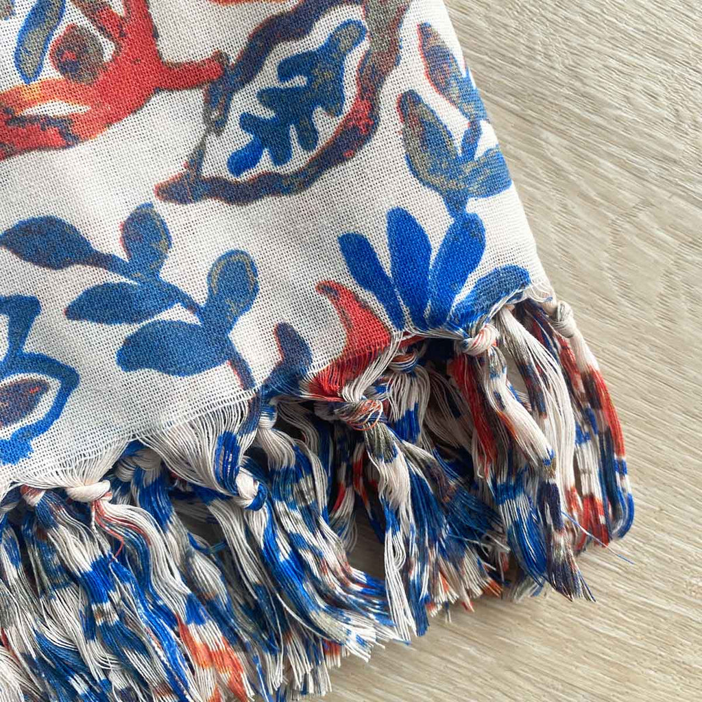 Telo mare fouta pareo stampa fiori