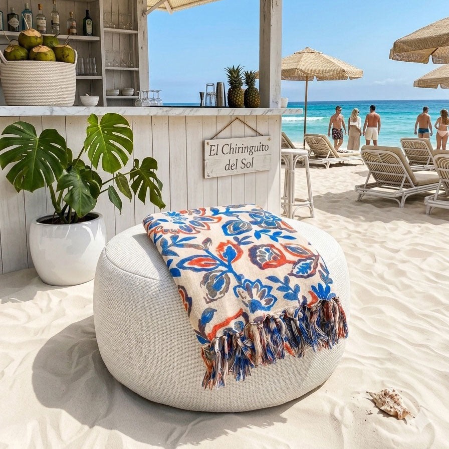 Telo mare fouta pareo stampa fiori