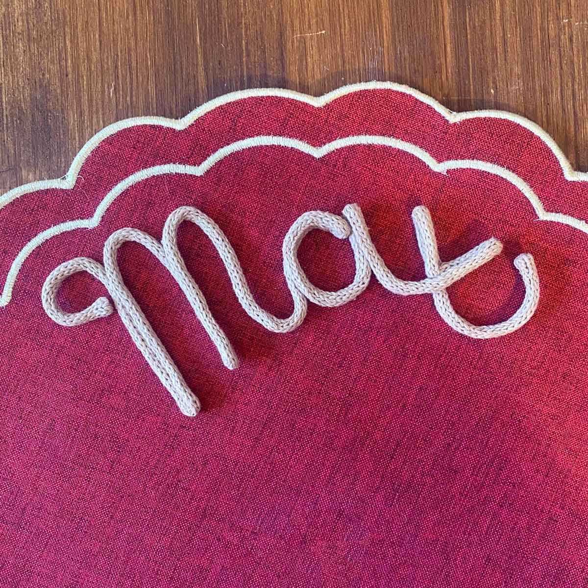 Tovaglietta personalizzata bordeaux