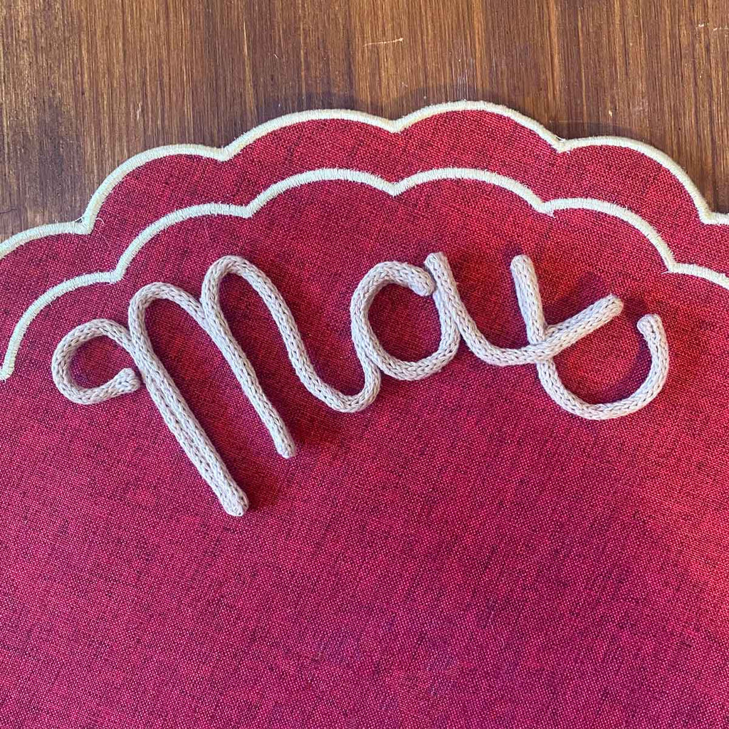 Tovaglietta personalizzata bordeaux