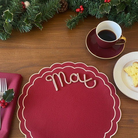 Tovaglietta personalizzata bordeaux