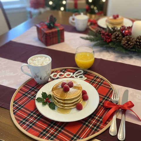 Tovaglietta personalizzata tartan rosso