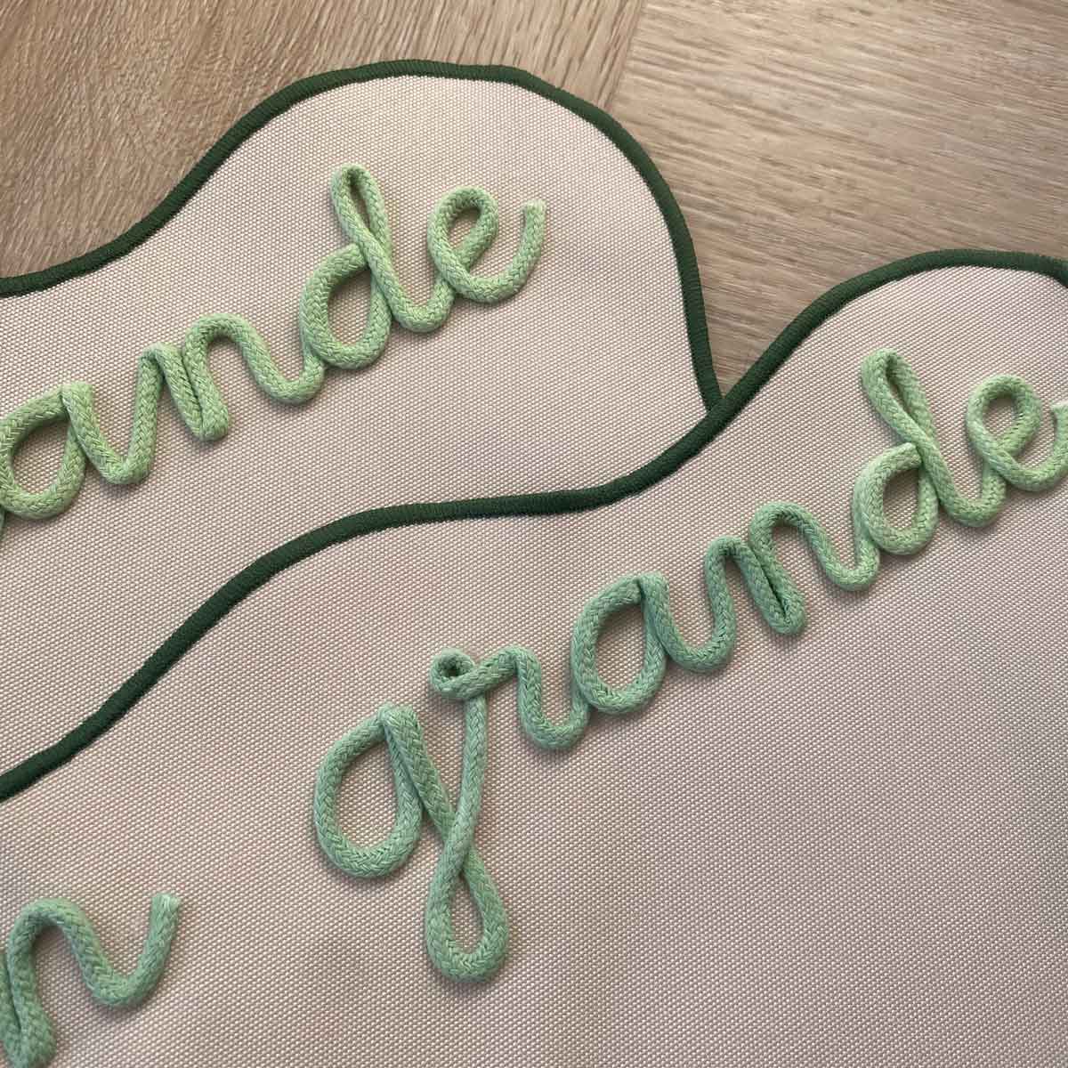 Tovaglietta Americana Beige Colazione Personalizzata con Ricamo Nome