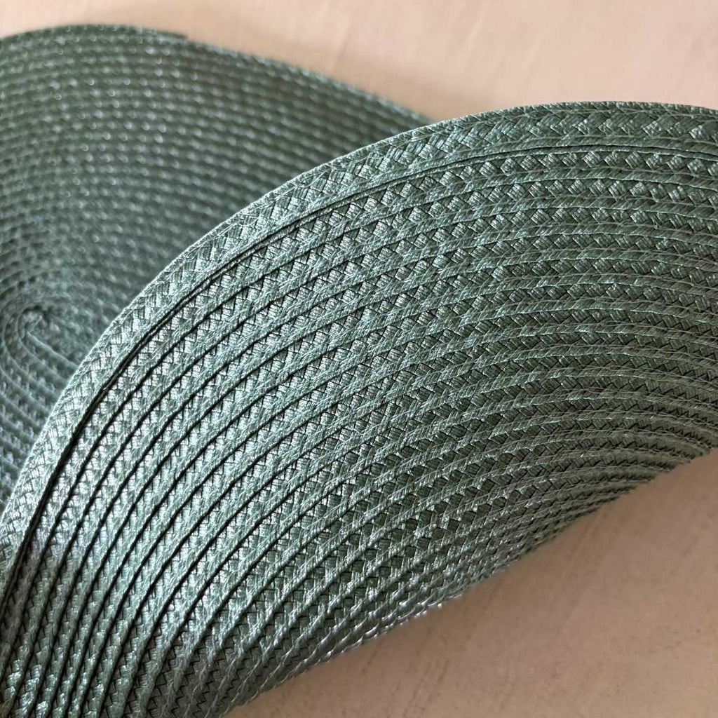 Tovaglietta ovale personalizzata con nome in paglia verde