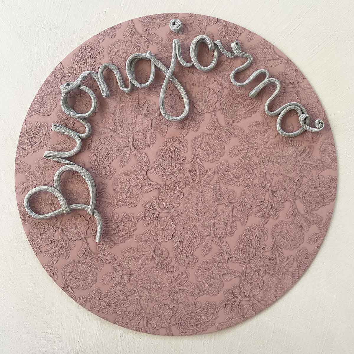 Tovaglietta personalizzata con nome fantasia jaquard