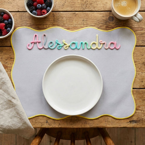 Tovaglietta personalizzata grigia