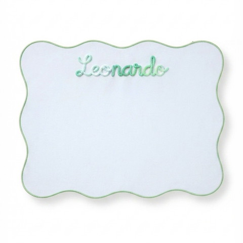 Tovaglietta Azzurra Americana Personalizzata con Ricamo Nome