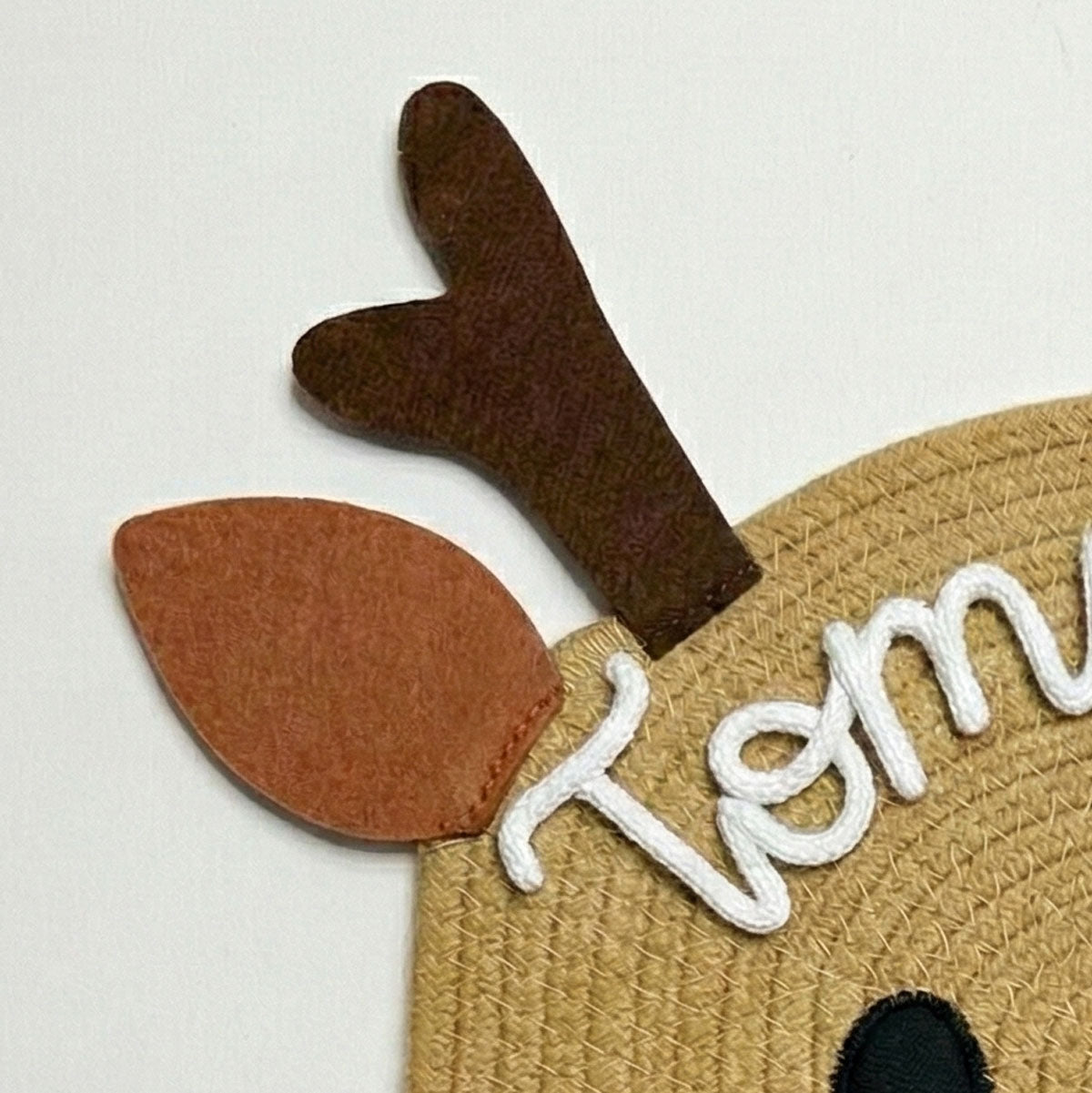 Tovaglietta natalizia personalizzata con nome a forma di renna