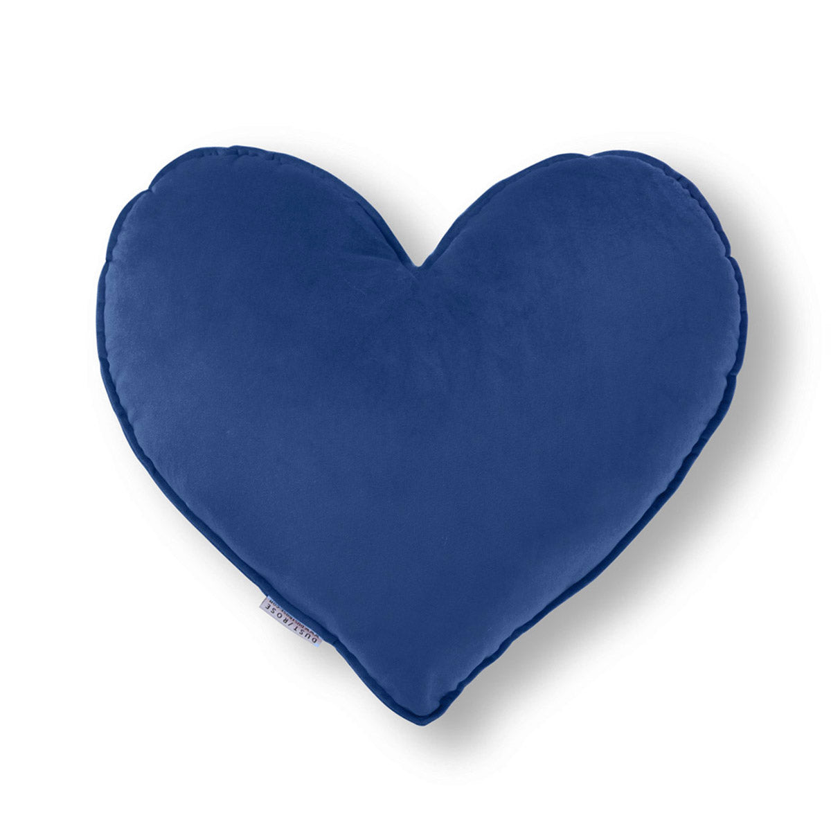 Cuscino a forma di cuore in velluto blu