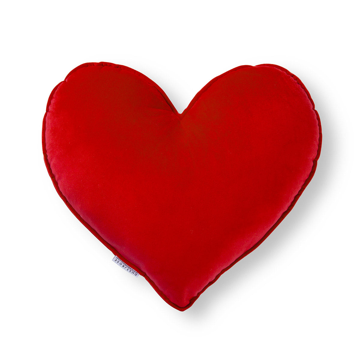 Cuscino a forma di cuore in velluto rosso