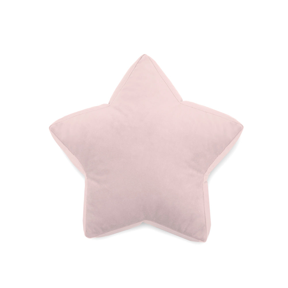 Cuscino a forma di stella in velluto rosa cipria