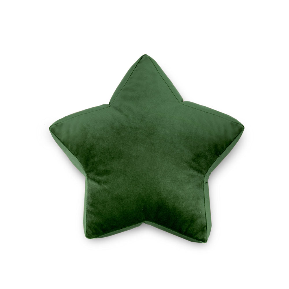 Cuscino a forma di stella in velluto verde