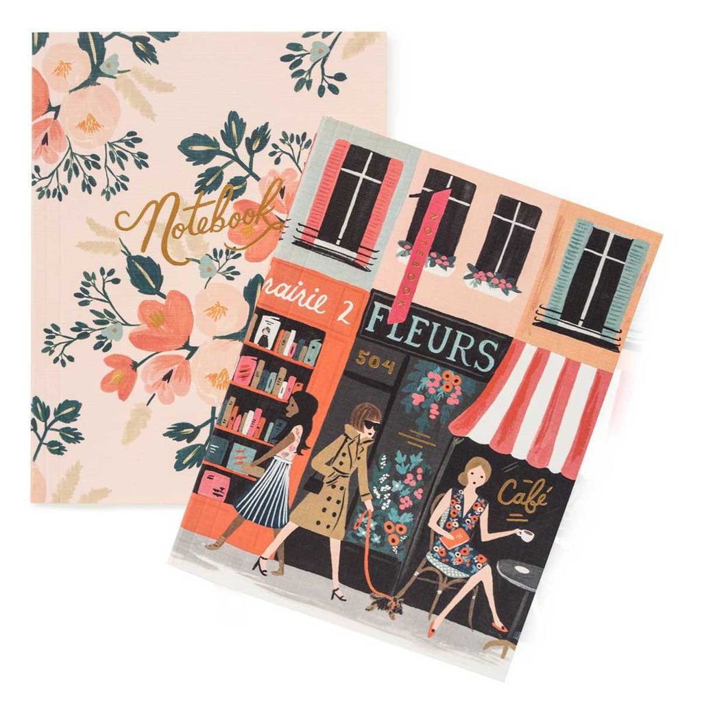 Set di quaderni Rifle Paper Co. fantasia Parigi e fiori rosa